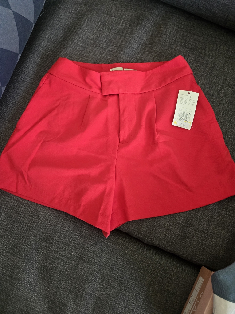 A New Day Bright Red High-Waist Tailored Shorts